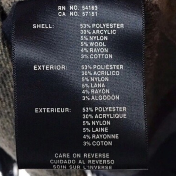 Burgundy Navy Gray Color Block Tommy Coat Cold Weather Fringe Trim NEW NWOT - Picture 16 of 16